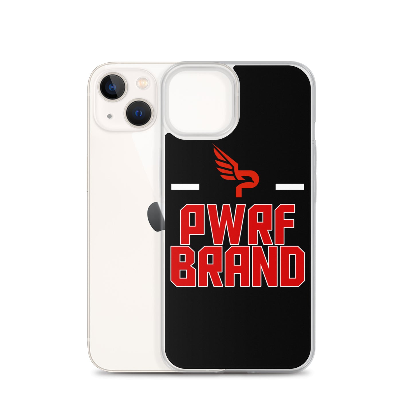 PWRF Brand Black and Red iPhone Case