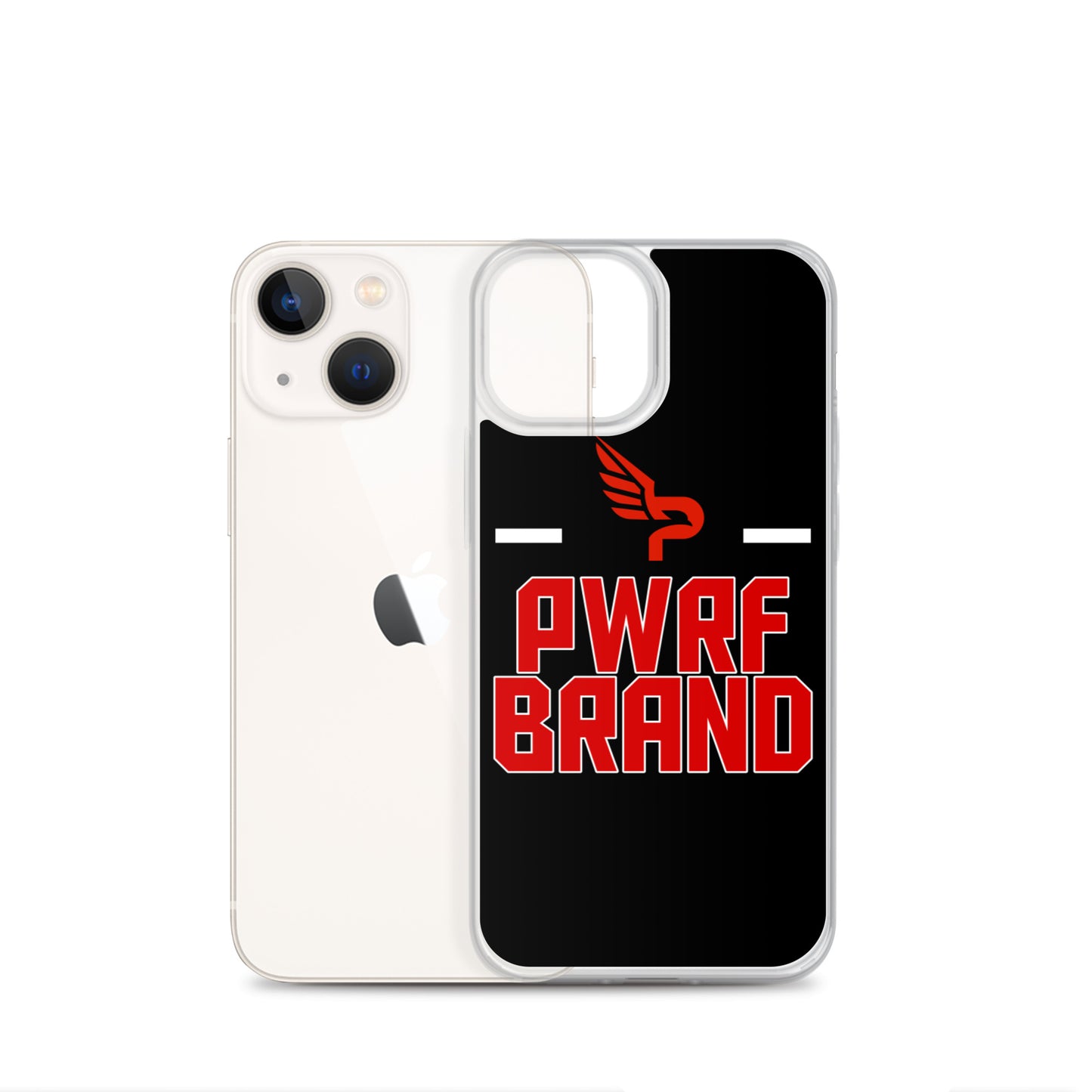 PWRF Brand Black and Red iPhone Case