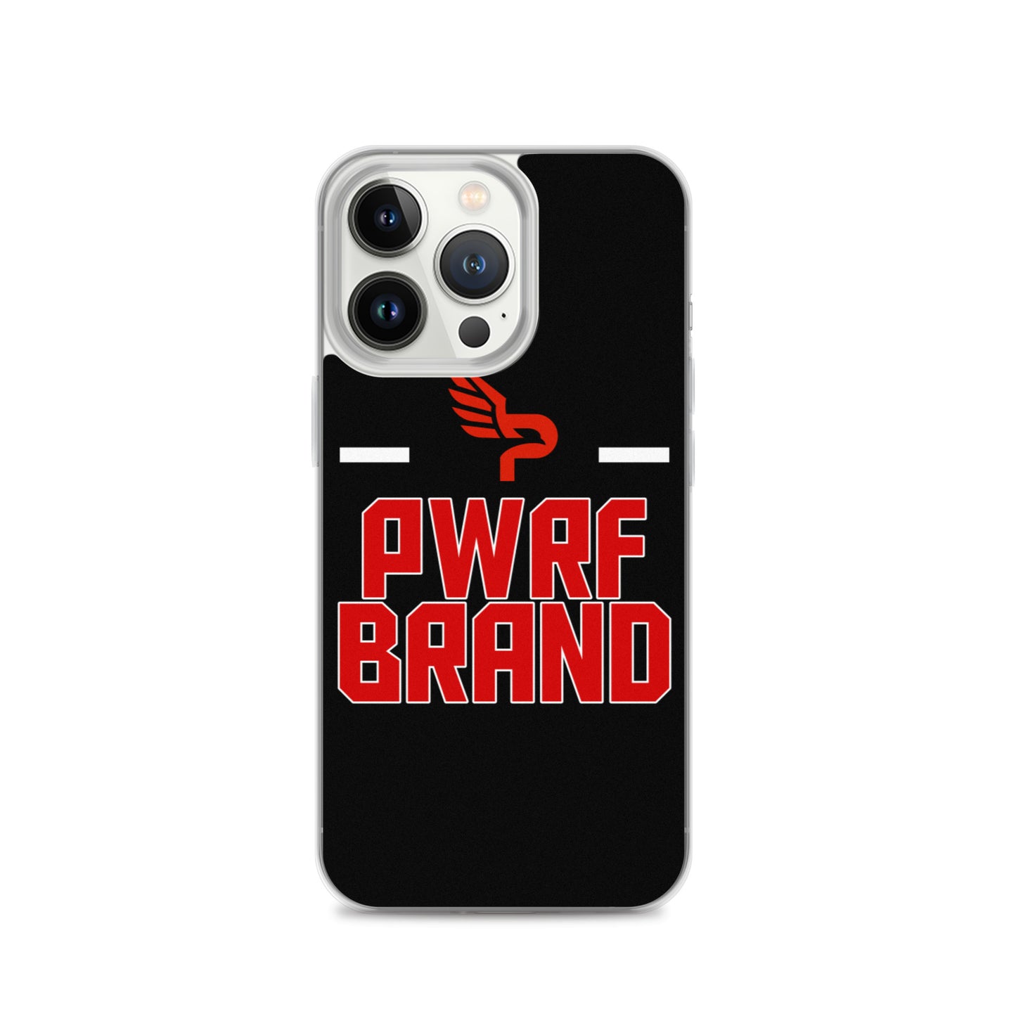 PWRF Brand Black and Red iPhone Case