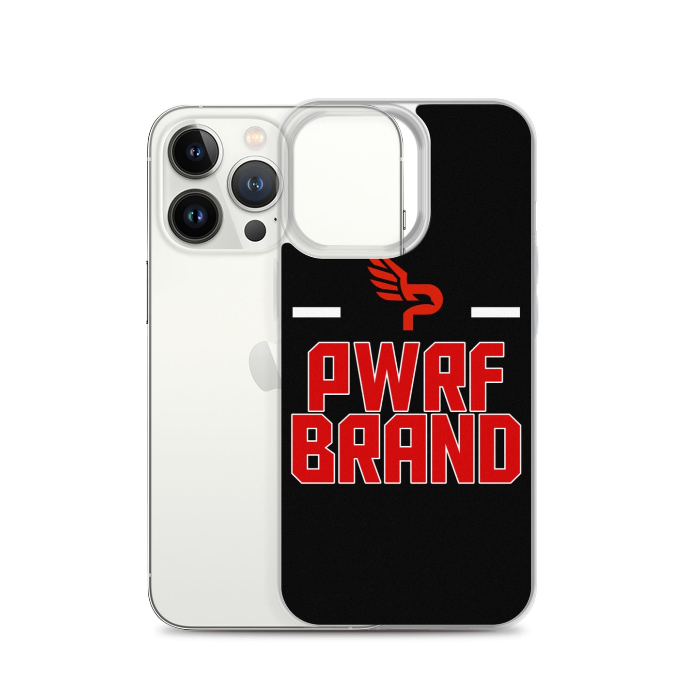 PWRF Brand Black and Red iPhone Case