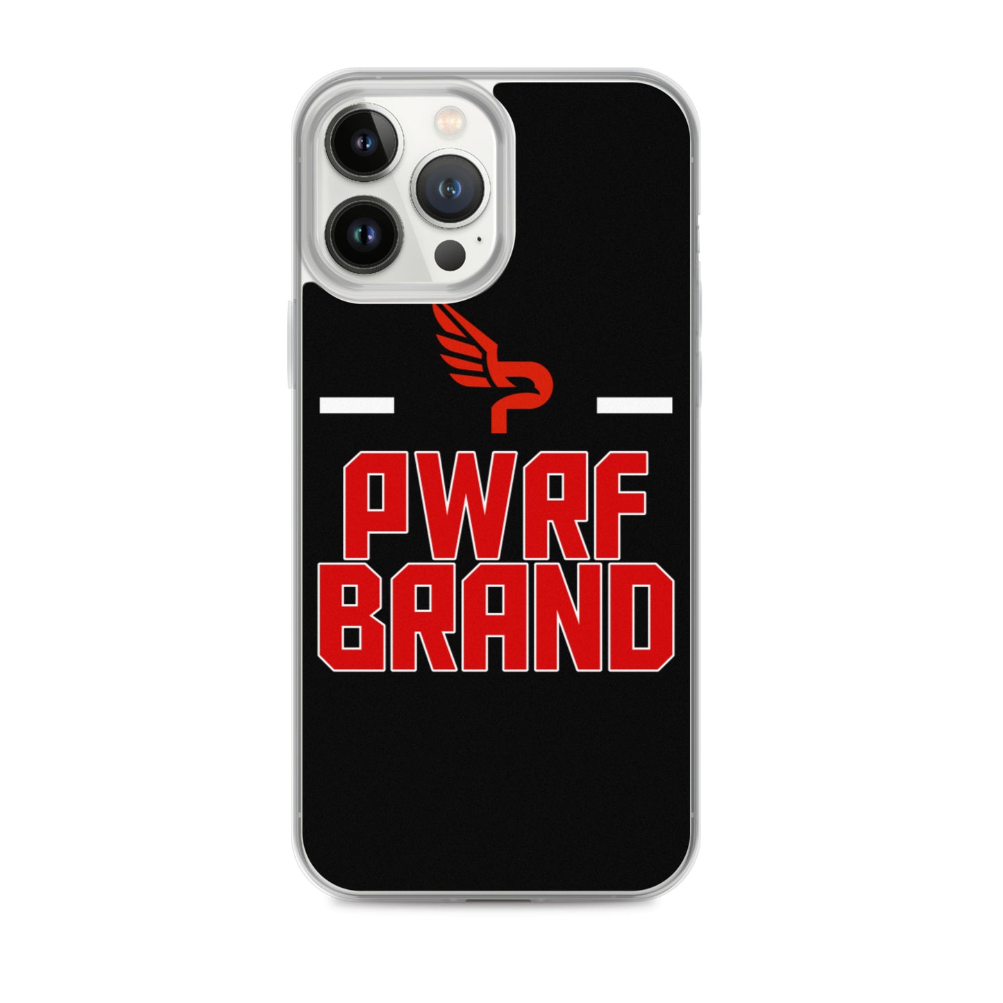 PWRF Brand Black and Red iPhone Case