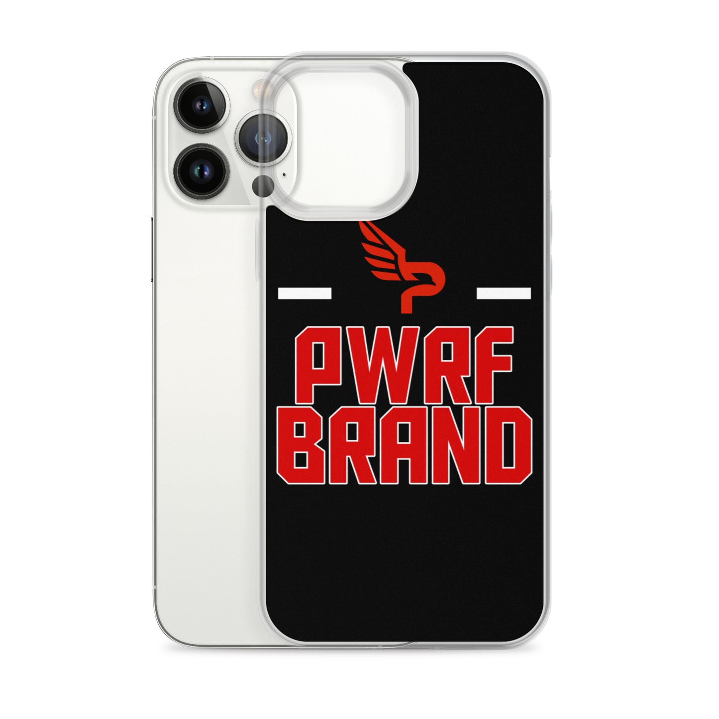 PWRF Brand Black and Red iPhone Case