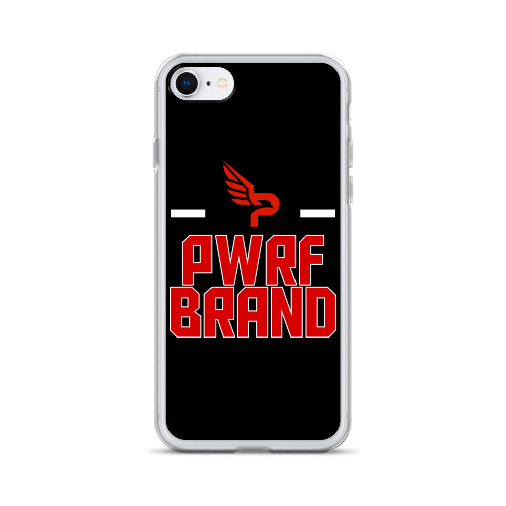 PWRF Brand Black and Red iPhone Case