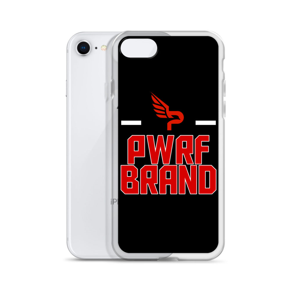 PWRF Brand Black and Red iPhone Case