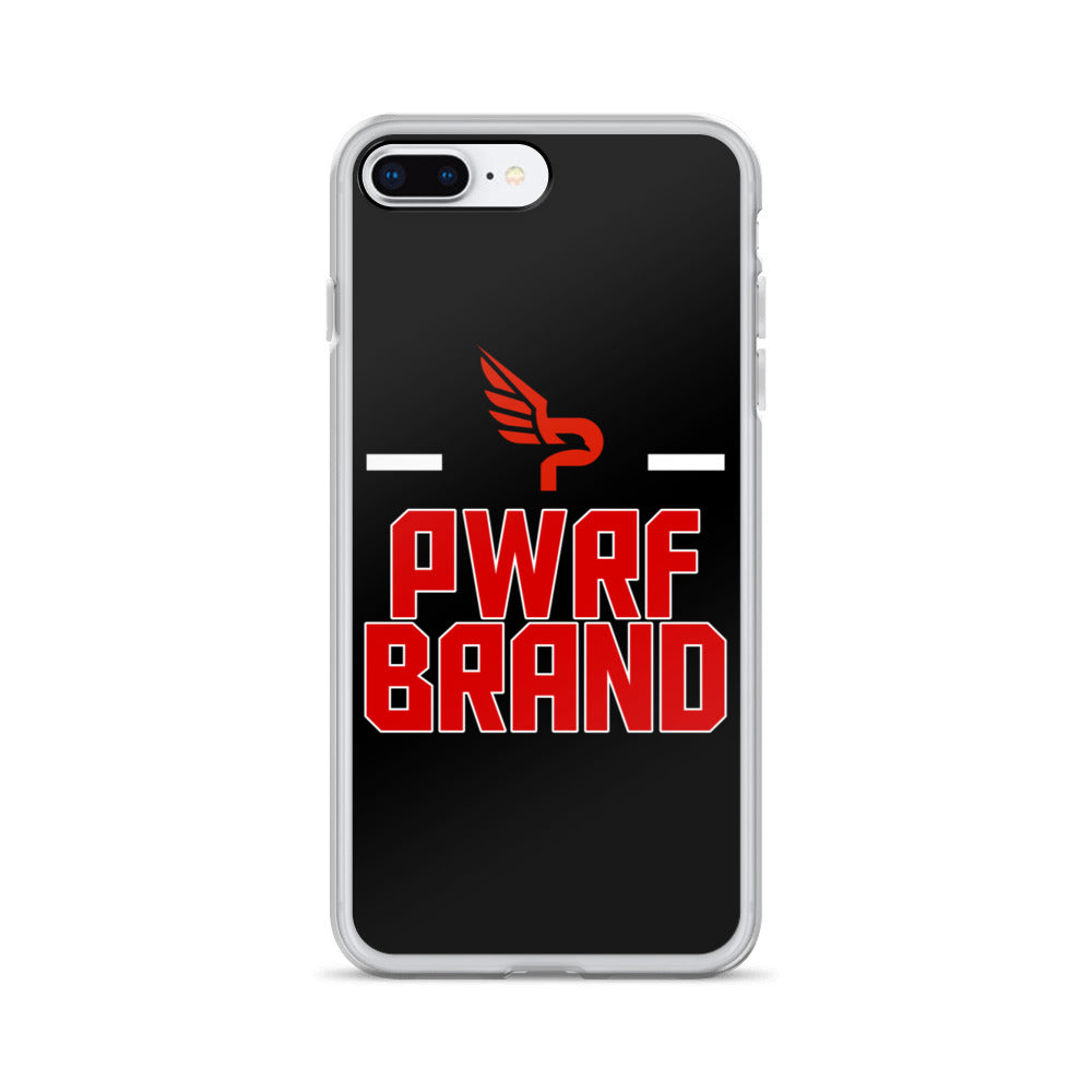 PWRF Brand Black and Red iPhone Case