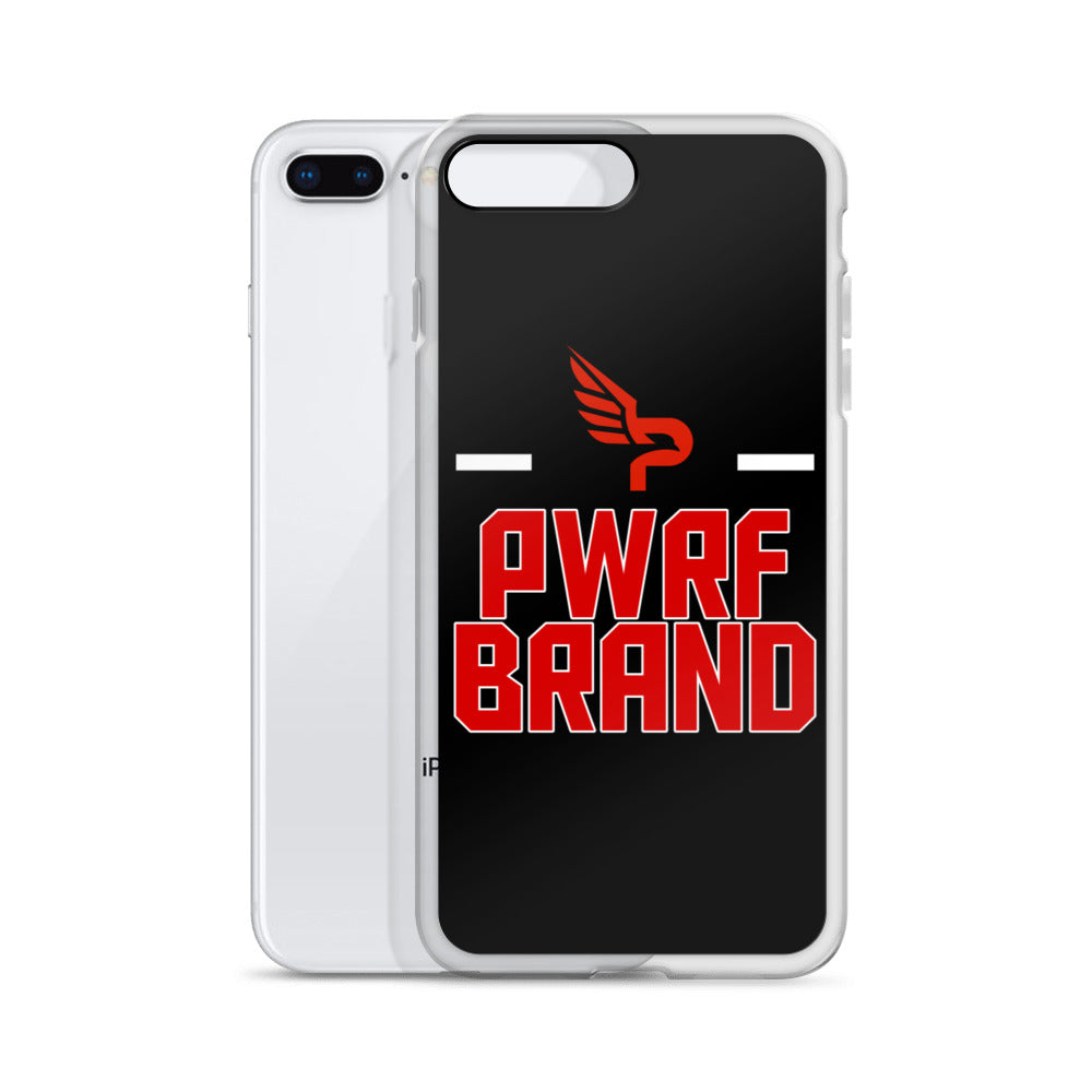 PWRF Brand Black and Red iPhone Case