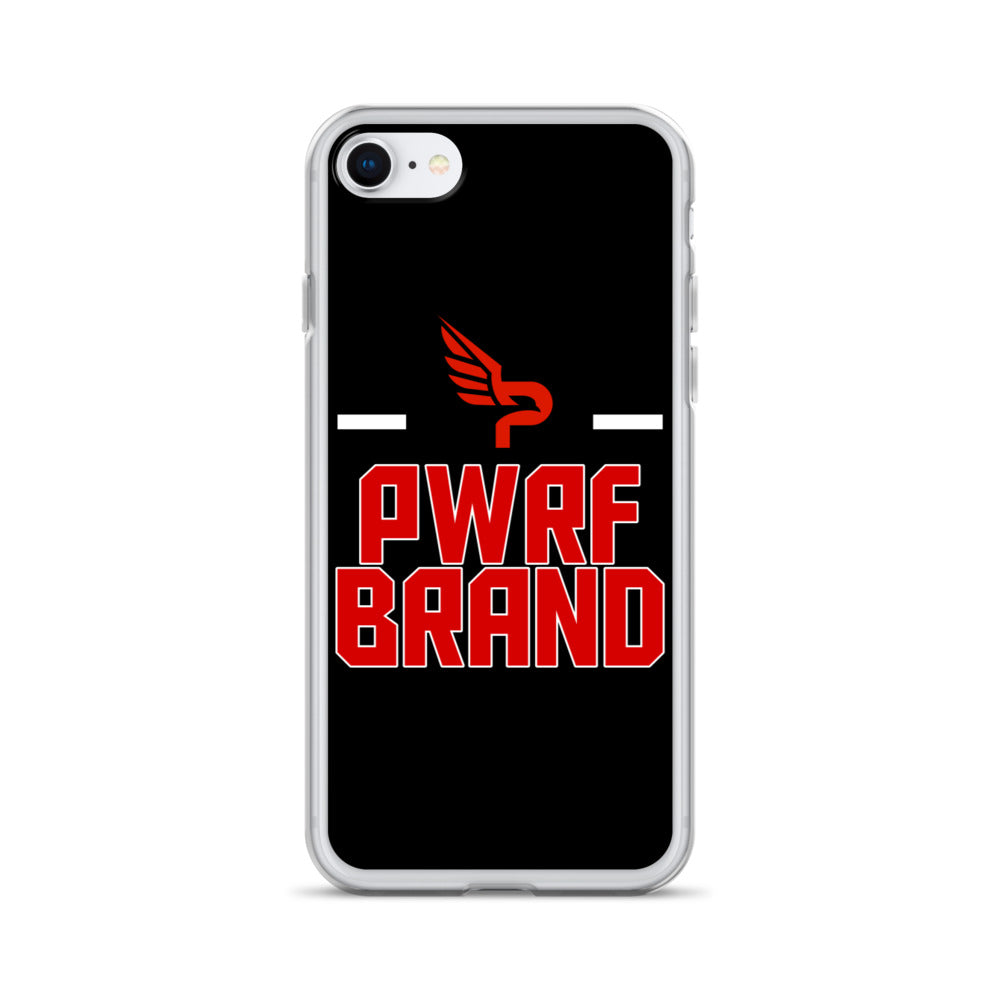 PWRF Brand Black and Red iPhone Case