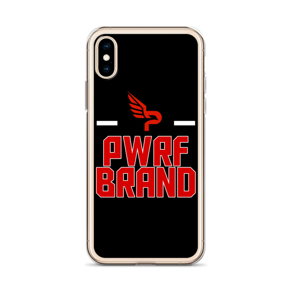 PWRF Brand Black and Red iPhone Case