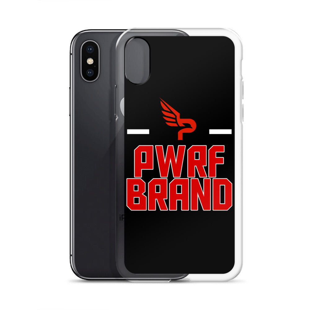 PWRF Brand Black and Red iPhone Case