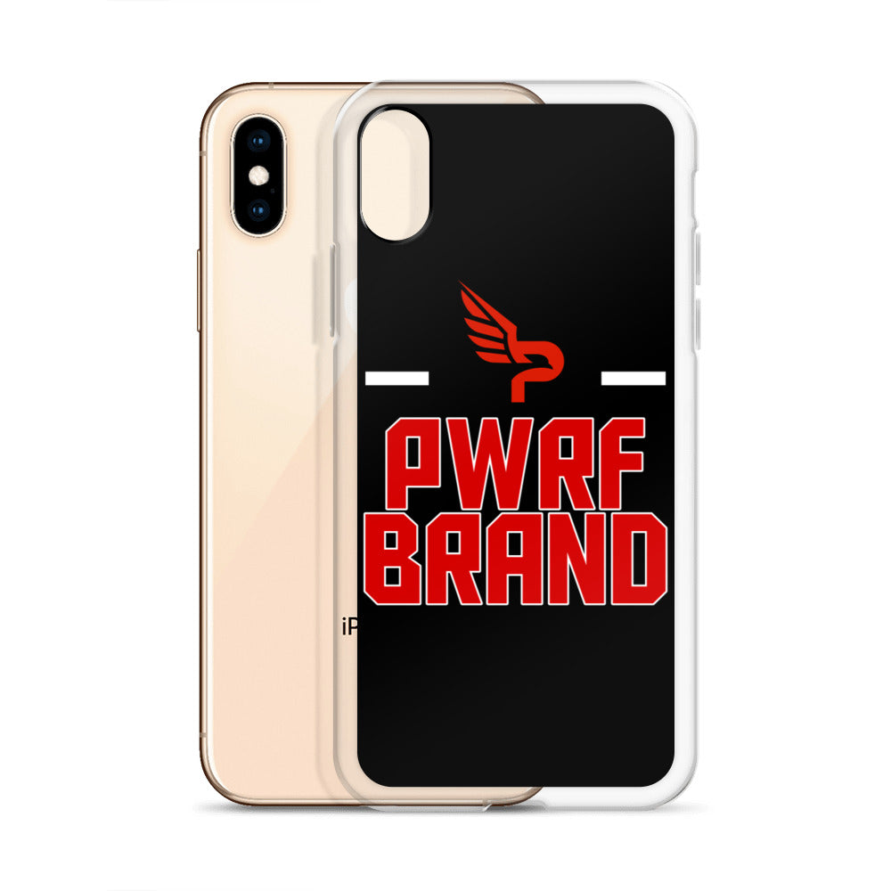 PWRF Brand Black and Red iPhone Case