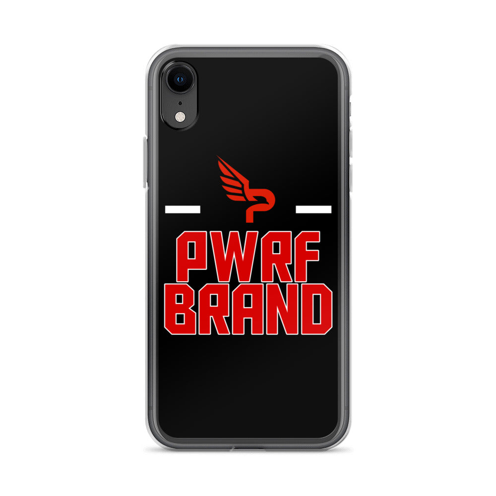 PWRF Brand Black and Red iPhone Case