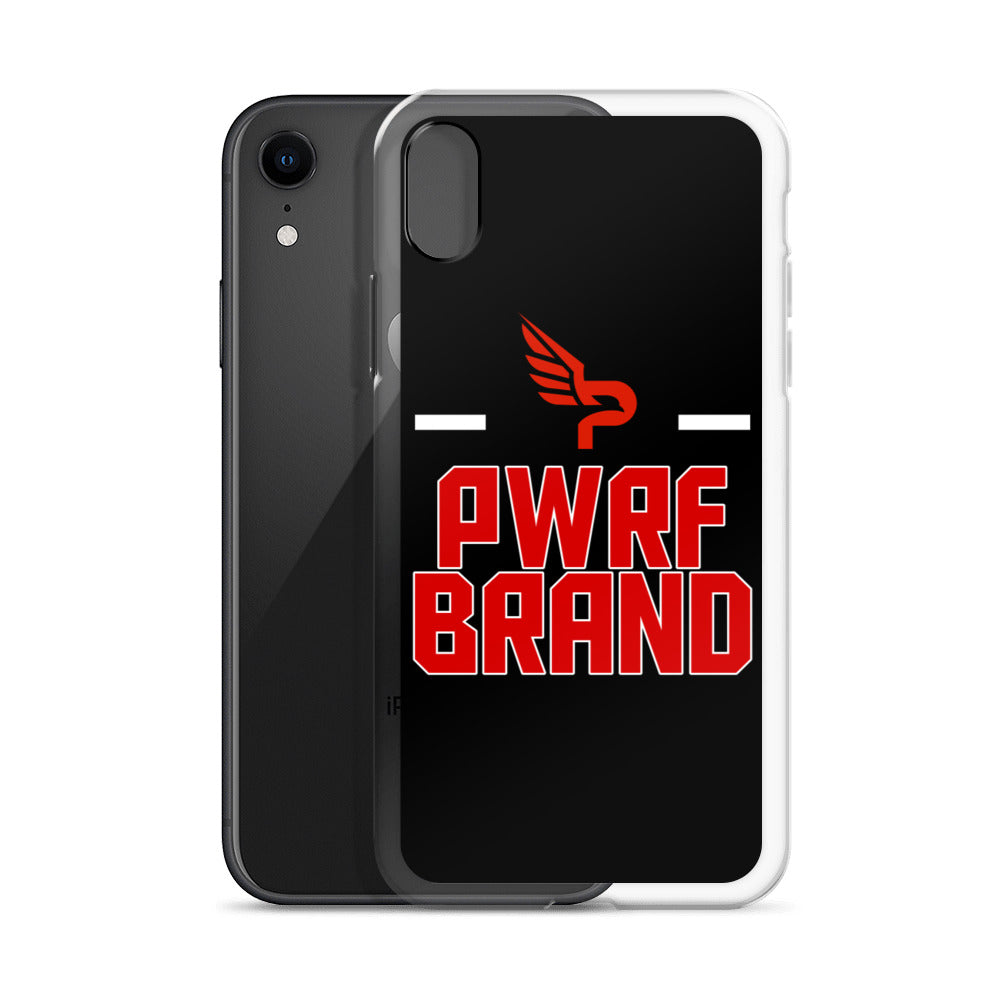 PWRF Brand Black and Red iPhone Case