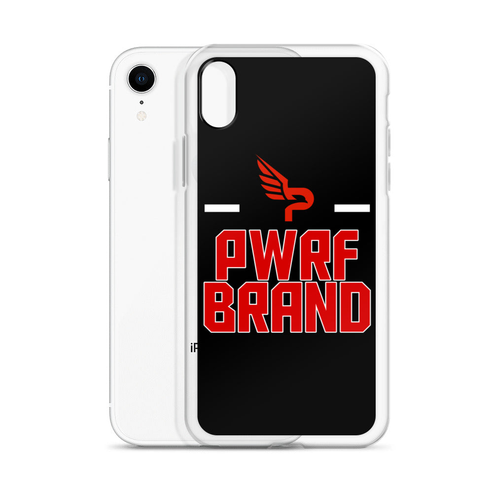 PWRF Brand Black and Red iPhone Case