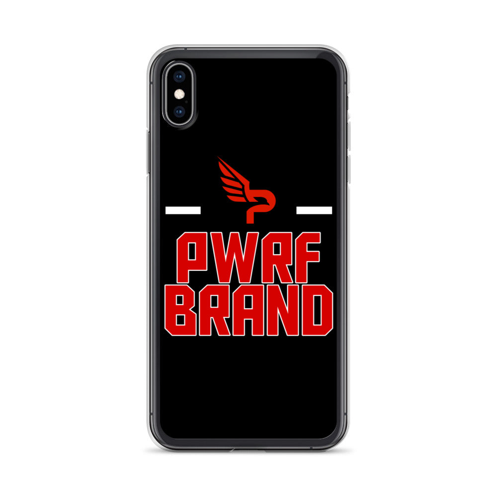 PWRF Brand Black and Red iPhone Case