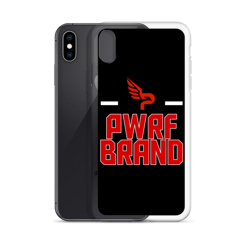 PWRF Brand Black and Red iPhone Case