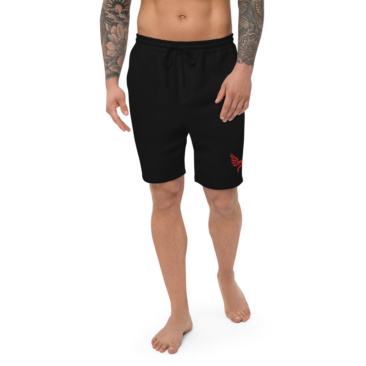 Men's PWRF Brand Red Logo Fleece Shorts