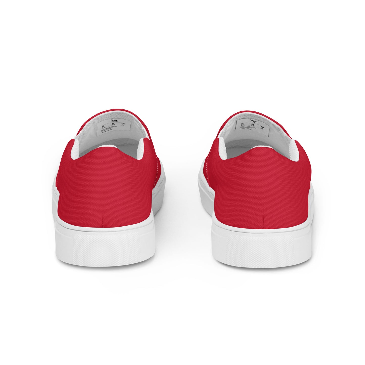 Men’s PWRF Brand Logo on Red Slip-on Canvas Shoes