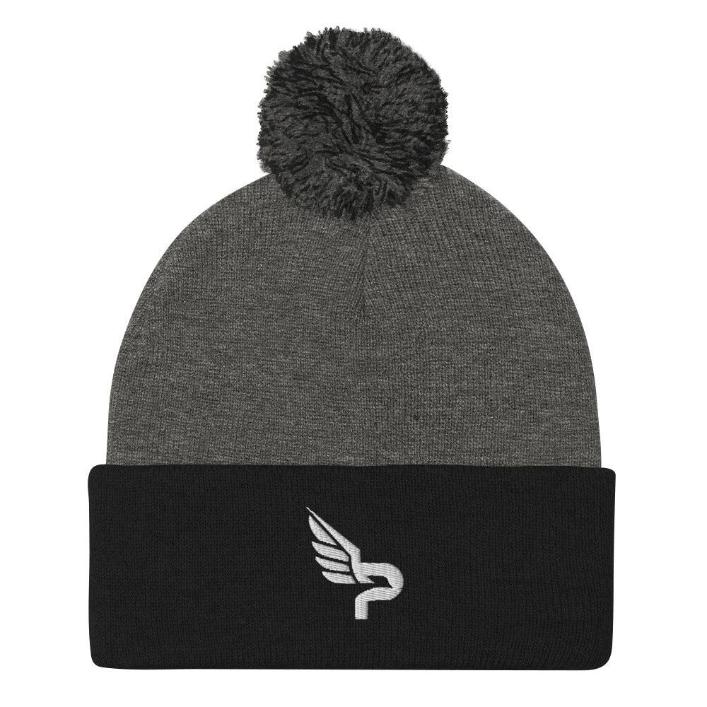 PWRF Brand Pom-Pom Beanie