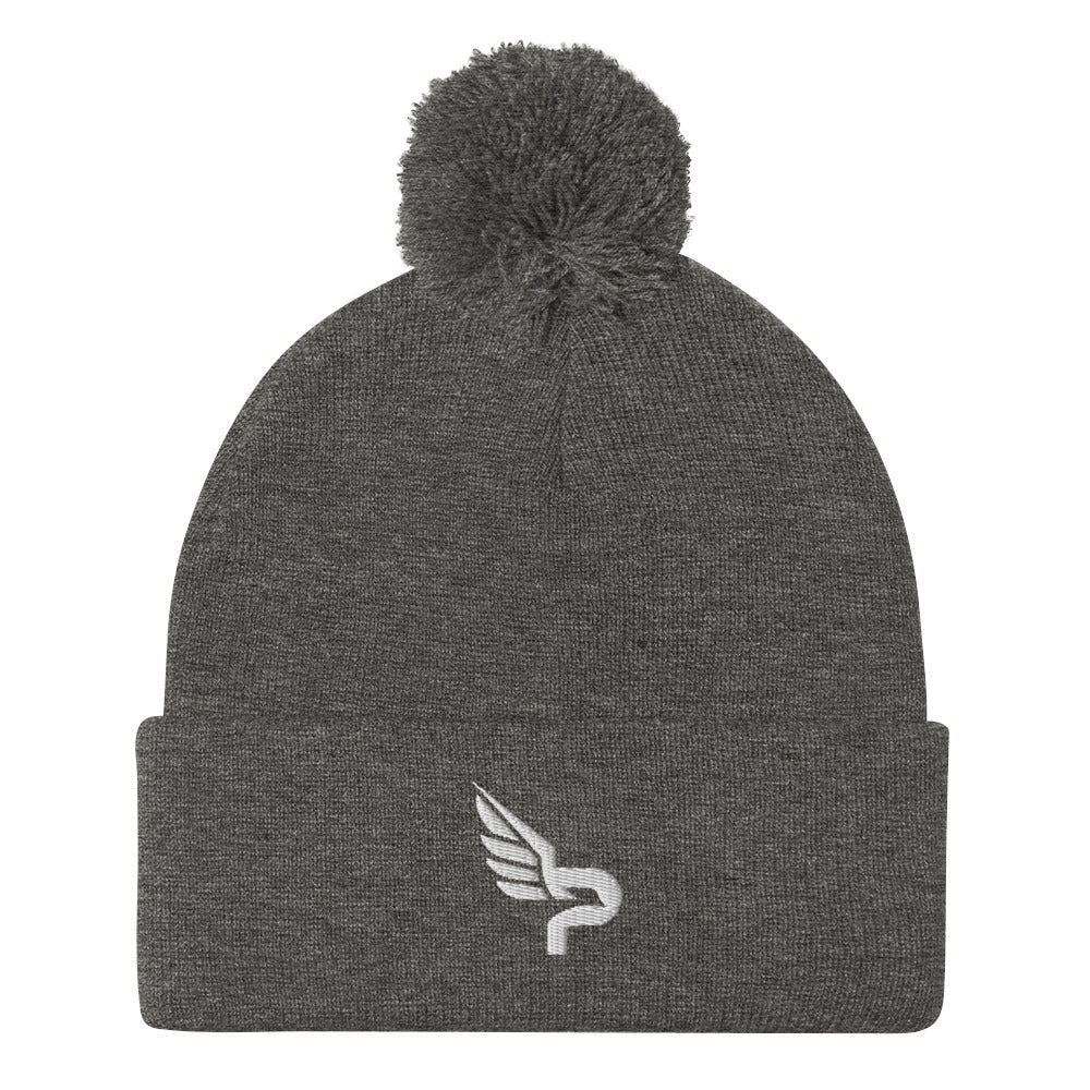 PWRF Brand Pom-Pom Beanie