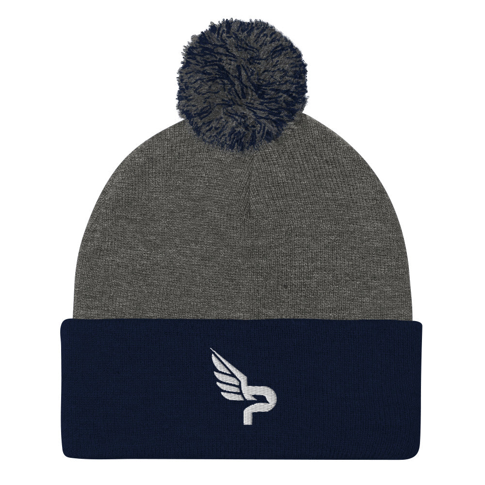 PWRF Brand Pom-Pom Beanie