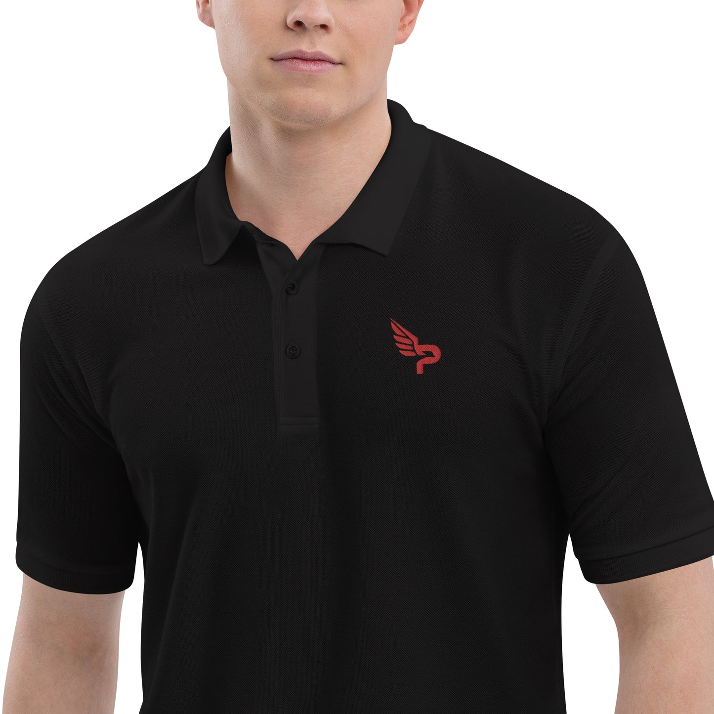 Men's Premium Polo Red Logo