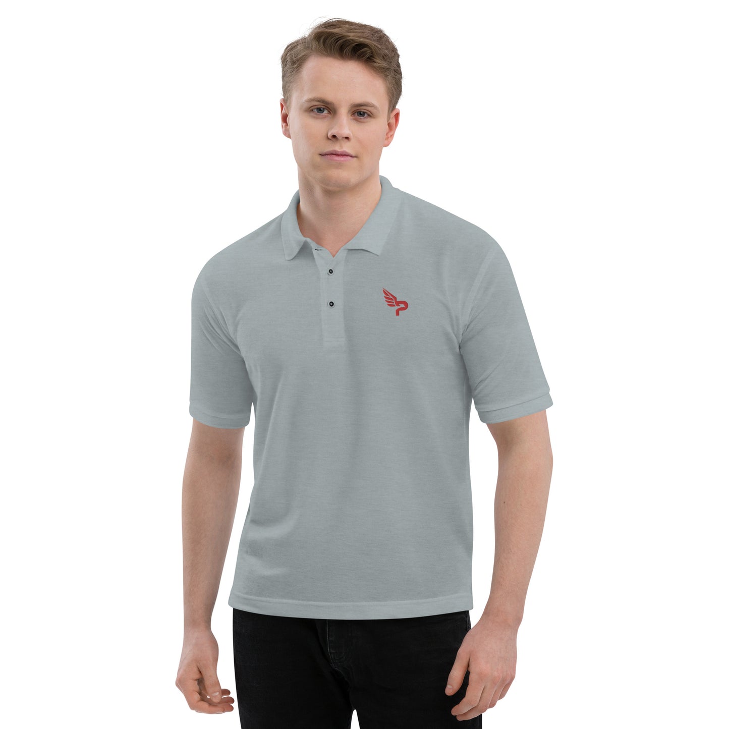 Men's Premium Polo Red Logo