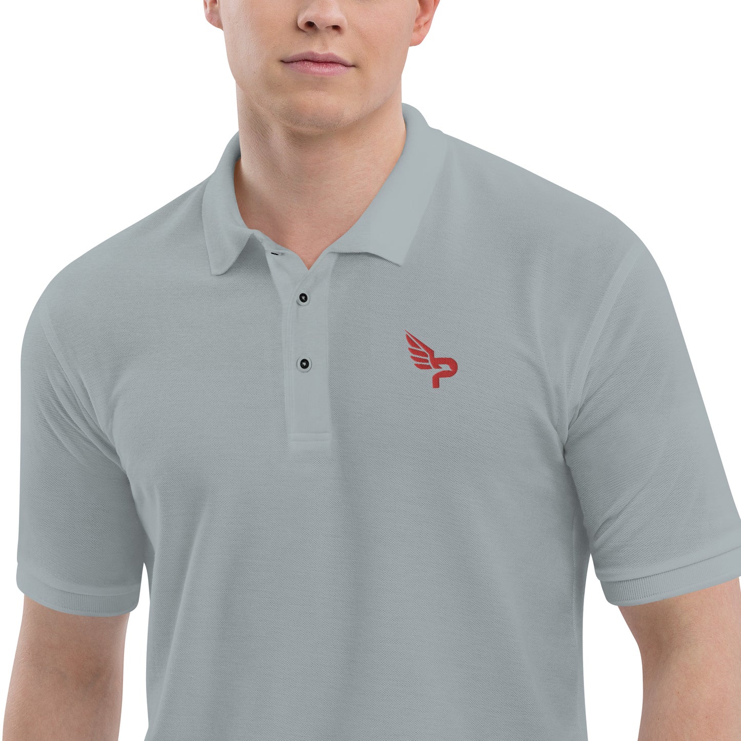 Men's Premium Polo Red Logo