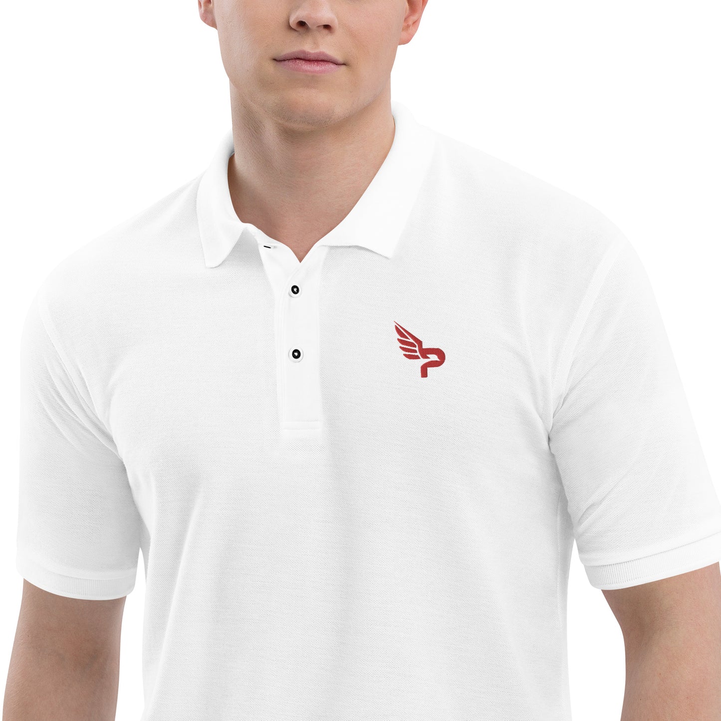 Men's Premium Polo Red Logo