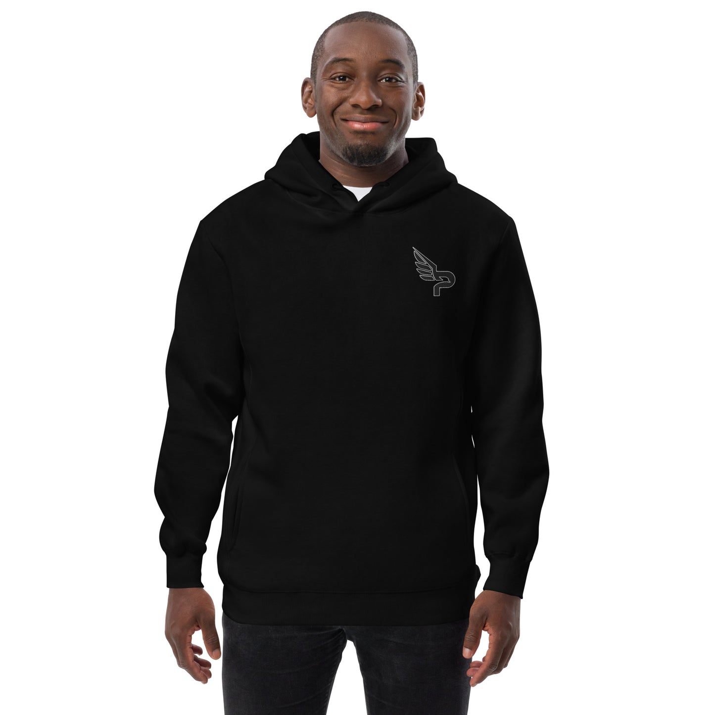 Men's PWRF Brand Embroidered Black Logo Unisex Fashion Hoodie