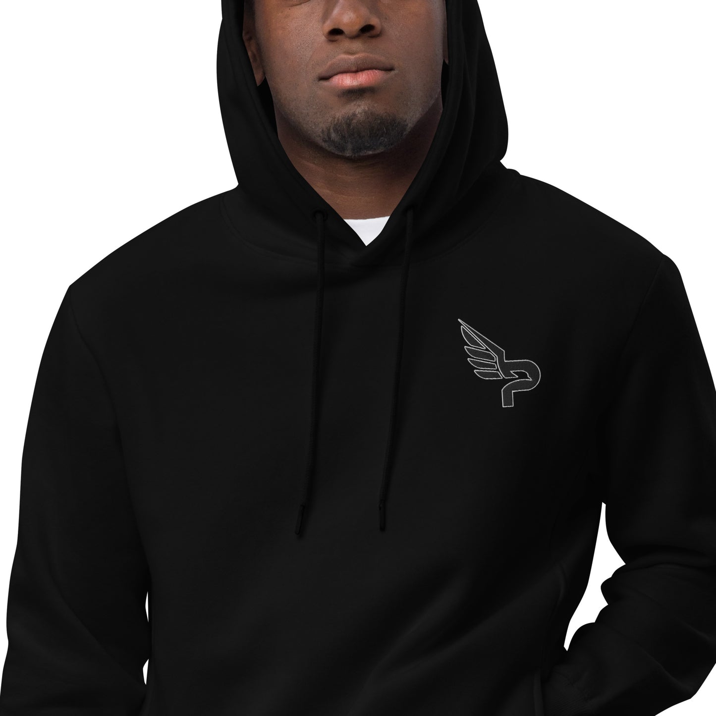 Men's PWRF Brand Embroidered Black Logo Unisex Fashion Hoodie