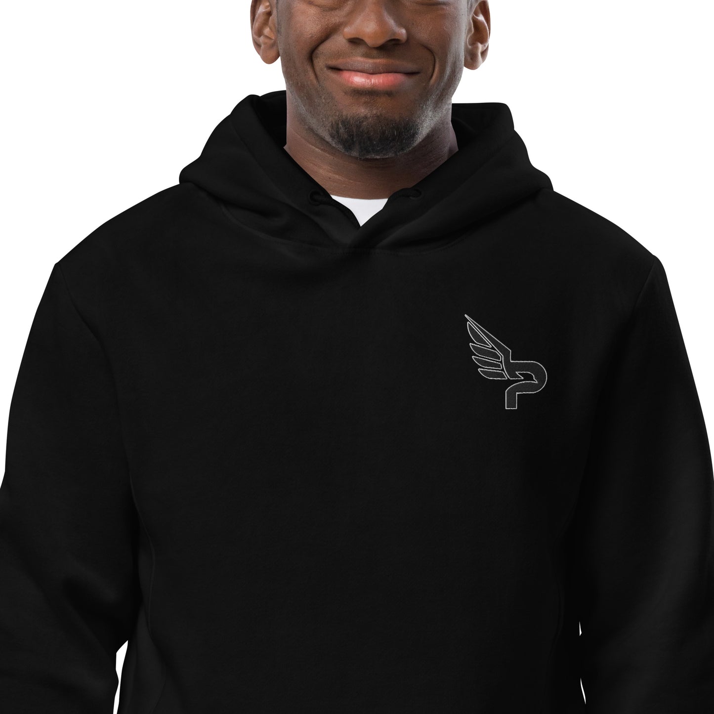 Men's PWRF Brand Embroidered Black Logo Unisex Fashion Hoodie