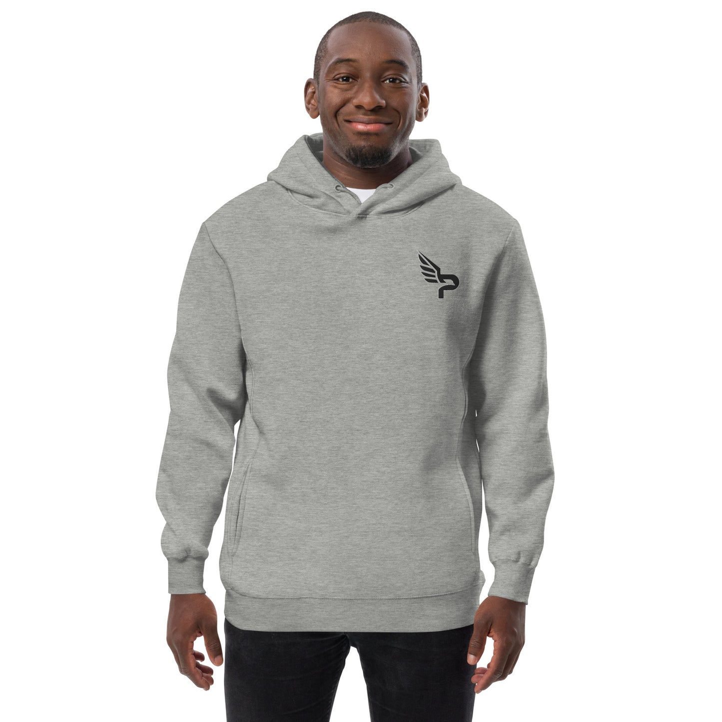 Men's PWRF Brand Embroidered Black Logo Unisex Fashion Hoodie