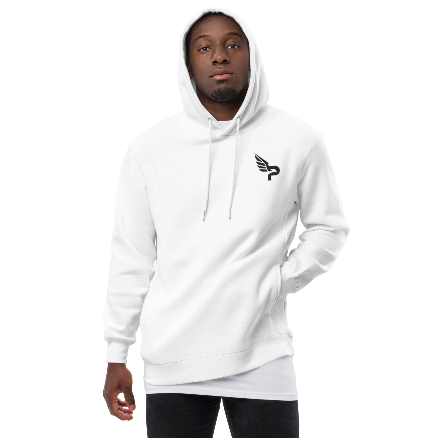 Men's PWRF Brand Embroidered Black Logo Unisex Fashion Hoodie