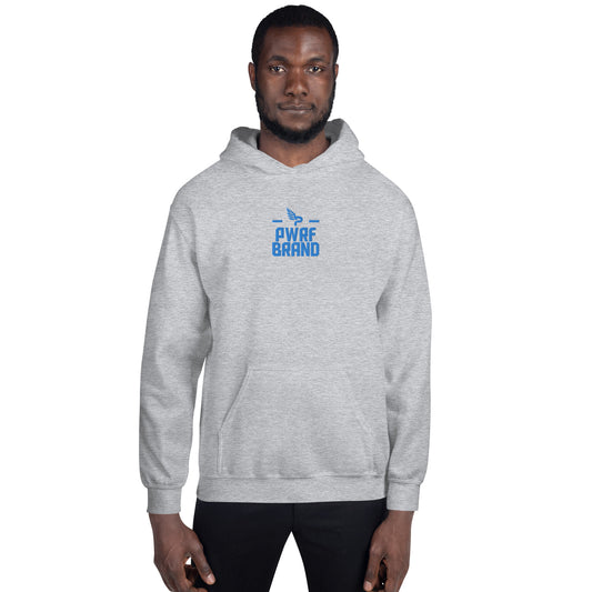 Men's PWRF Brand Aqua Center Embroidered Unisex Hoodie