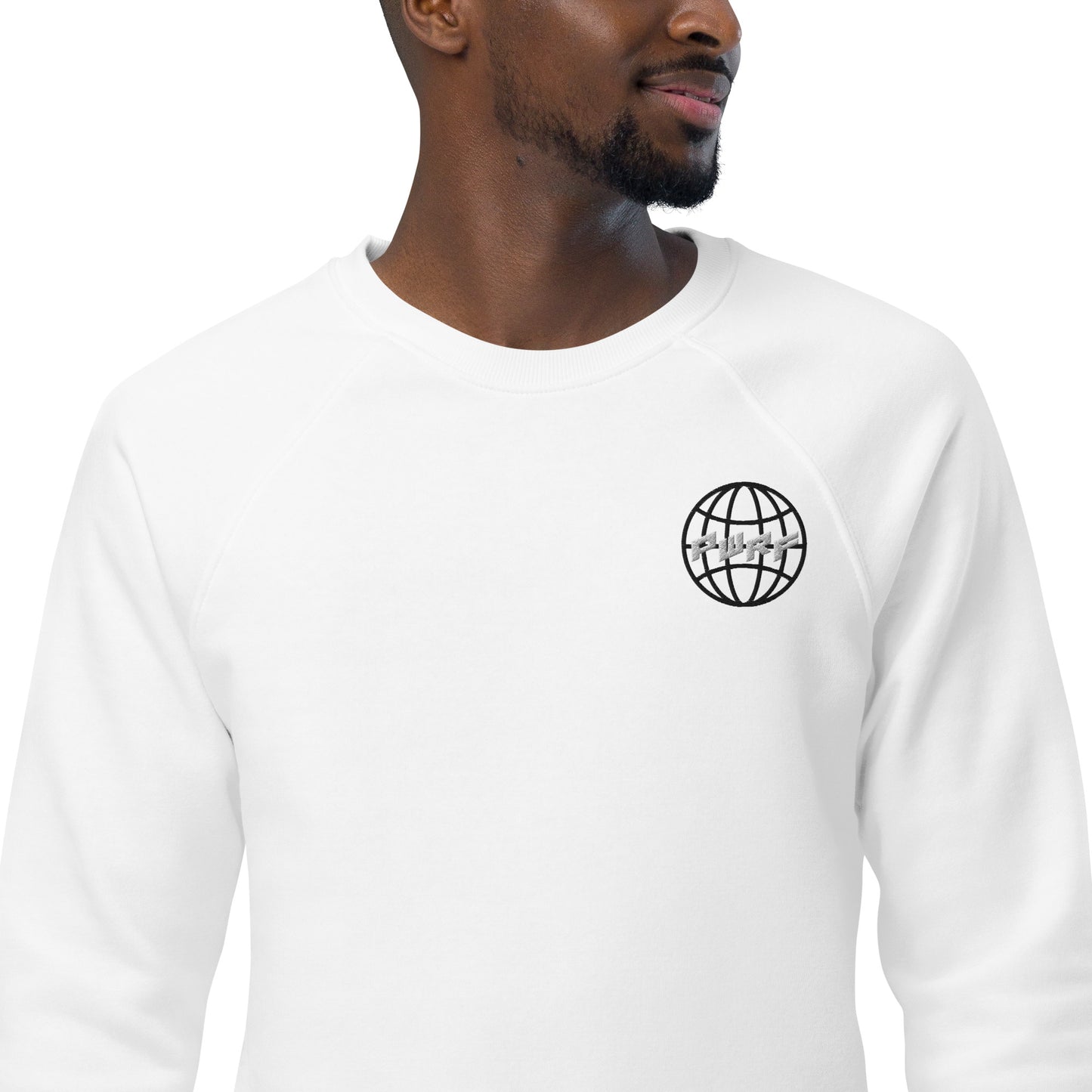 Men's PWRF Brand World Unisex Organic Raglan Sweatshirt