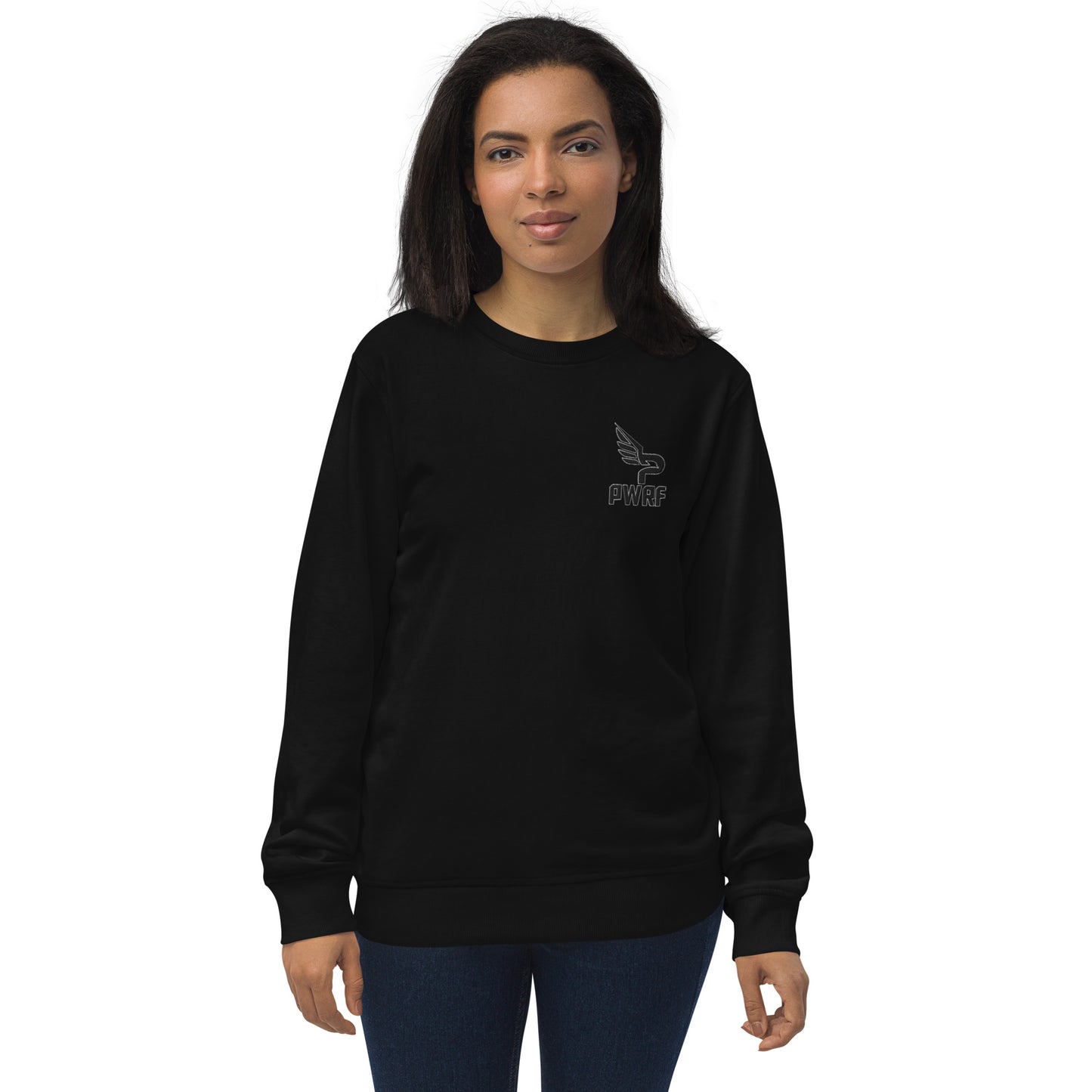 Women's PWRF Brand Embroidered Unisex Organic Sweatshirt