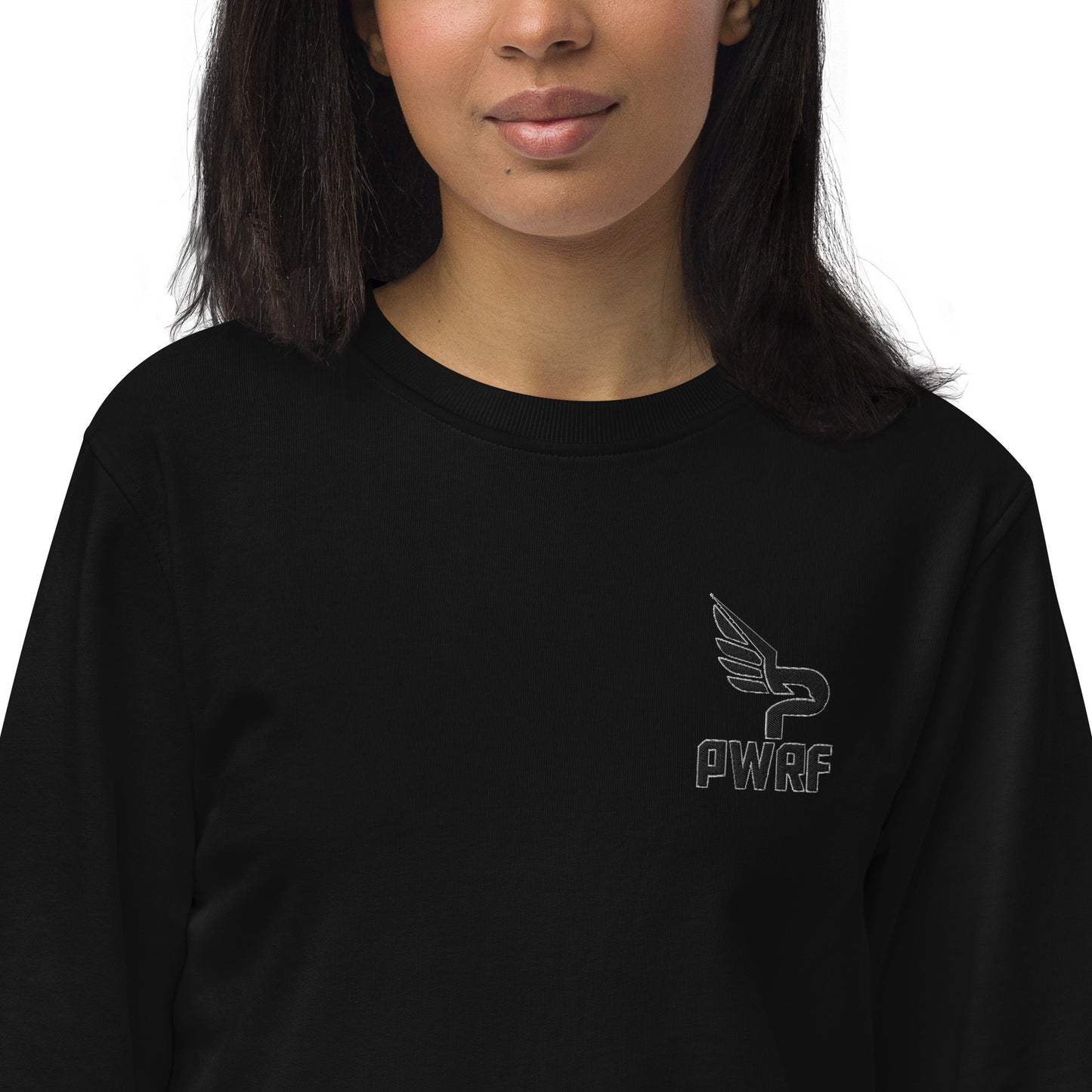 Women's PWRF Brand Embroidered Unisex Organic Sweatshirt