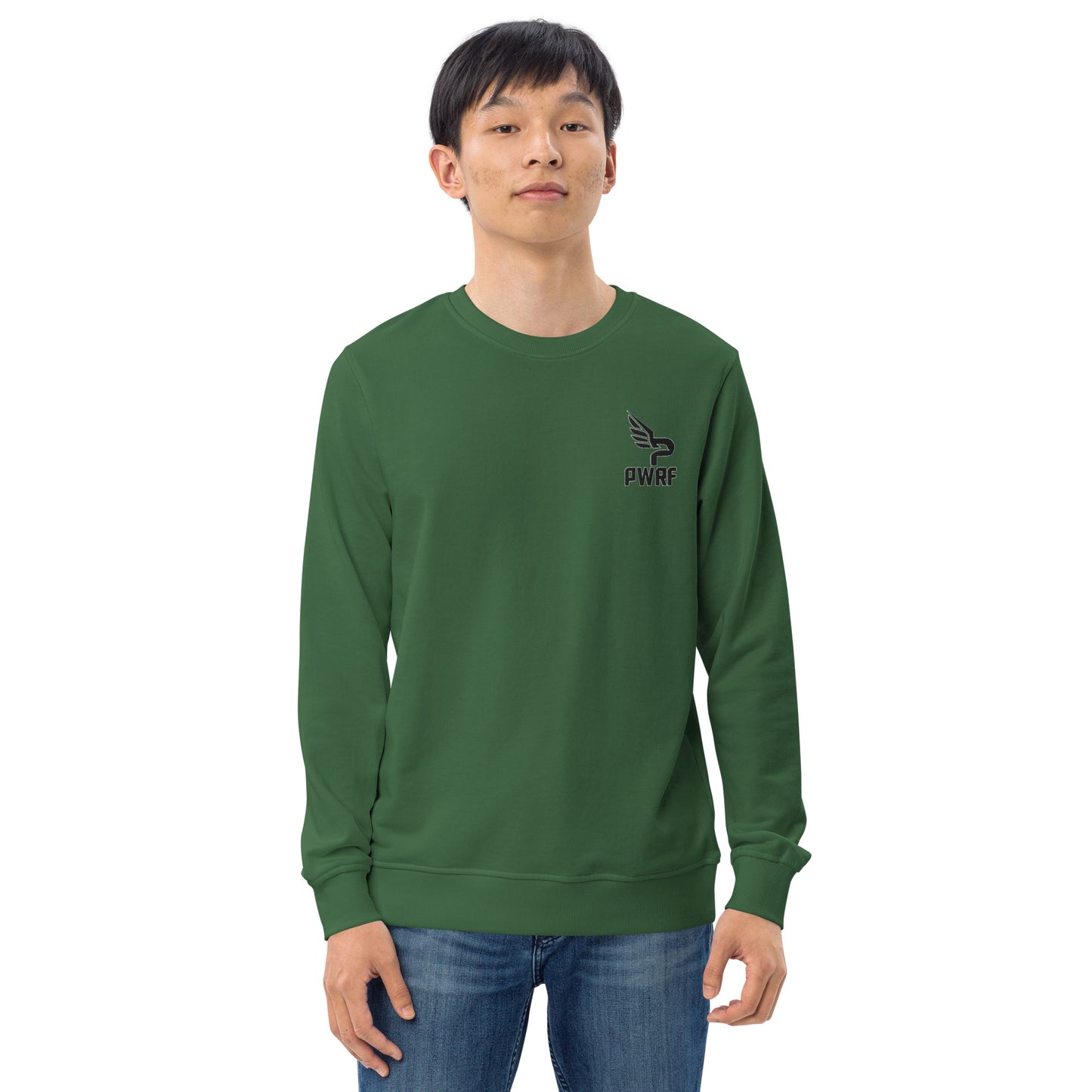 Men's PWRF Brand Embroidered Unisex Organic Sweatshirt