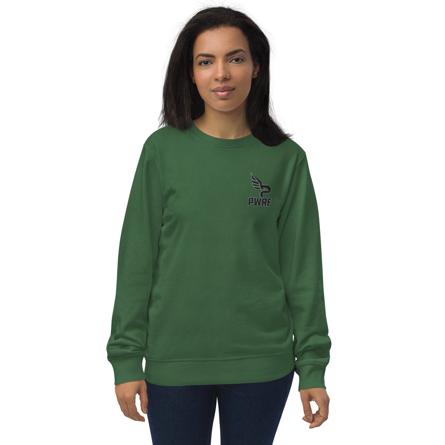 Women's PWRF Brand Embroidered Unisex Organic Sweatshirt