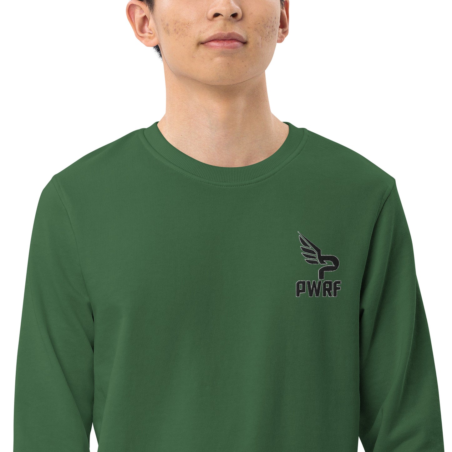 Men's PWRF Brand Embroidered Unisex Organic Sweatshirt