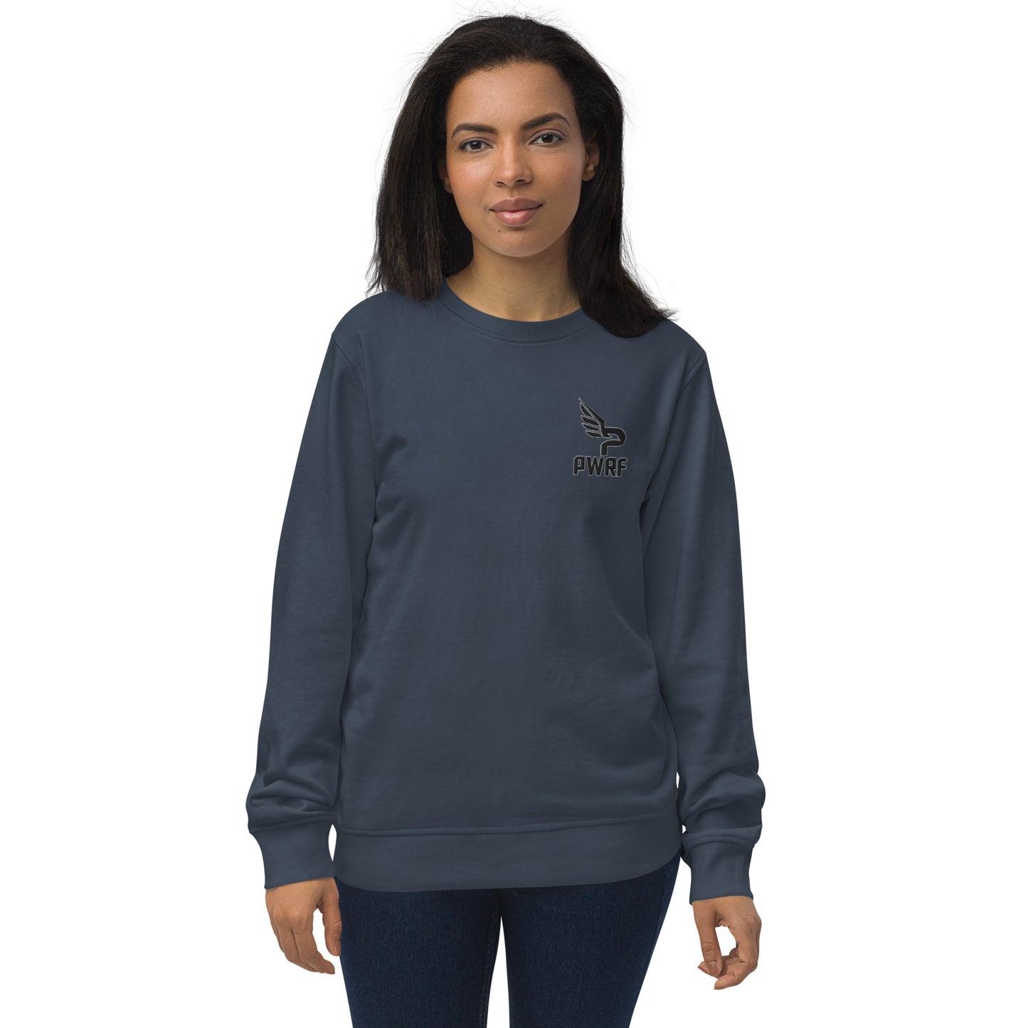 Women's PWRF Brand Embroidered Unisex Organic Sweatshirt