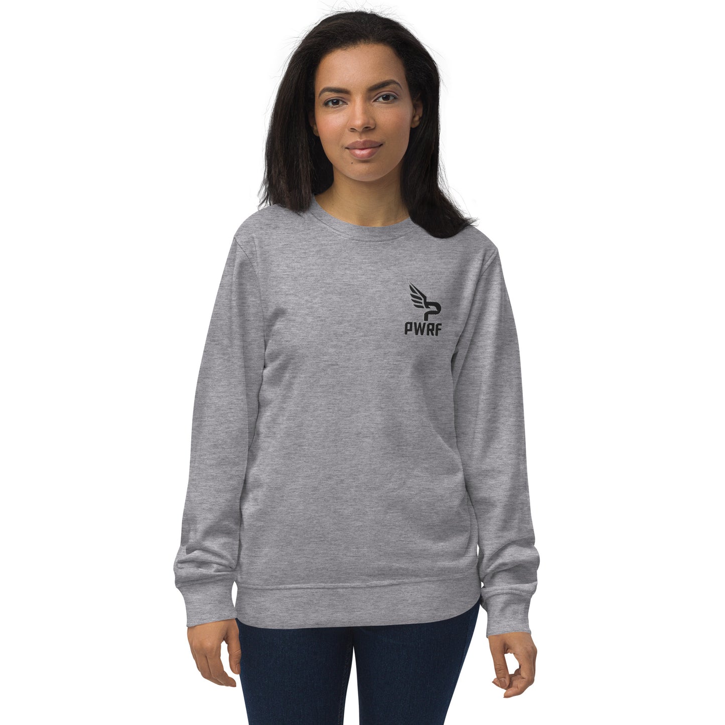 Women's PWRF Brand Embroidered Unisex Organic Sweatshirt