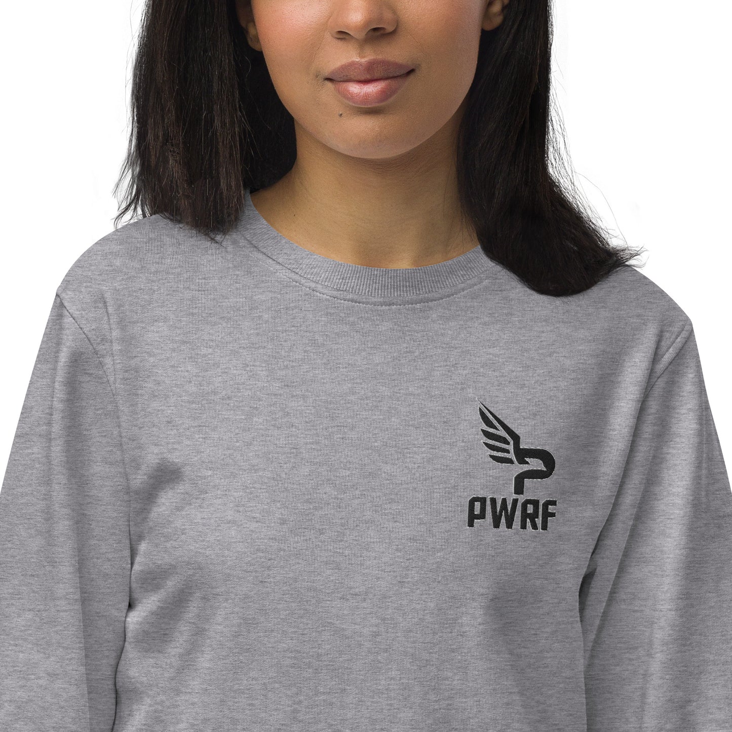 Women's PWRF Brand Embroidered Unisex Organic Sweatshirt