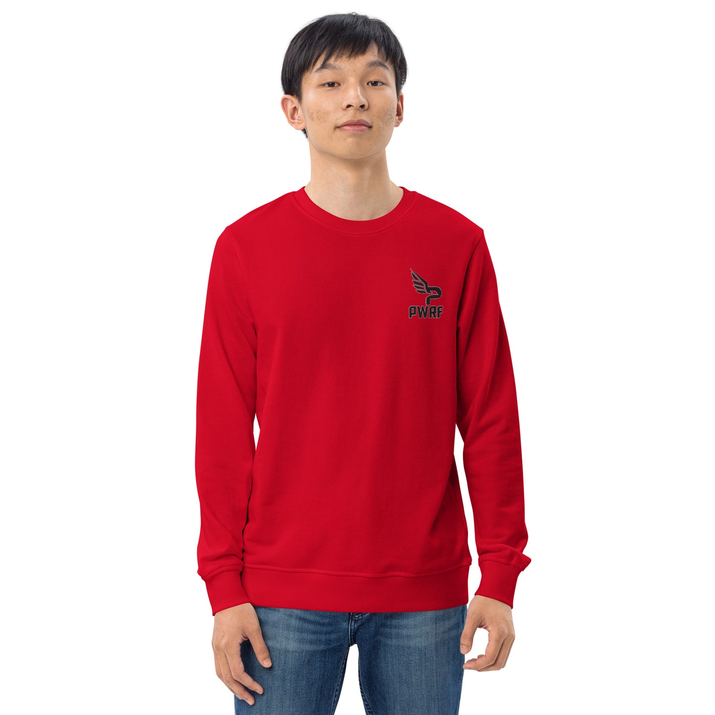 Men's PWRF Brand Embroidered Unisex Organic Sweatshirt