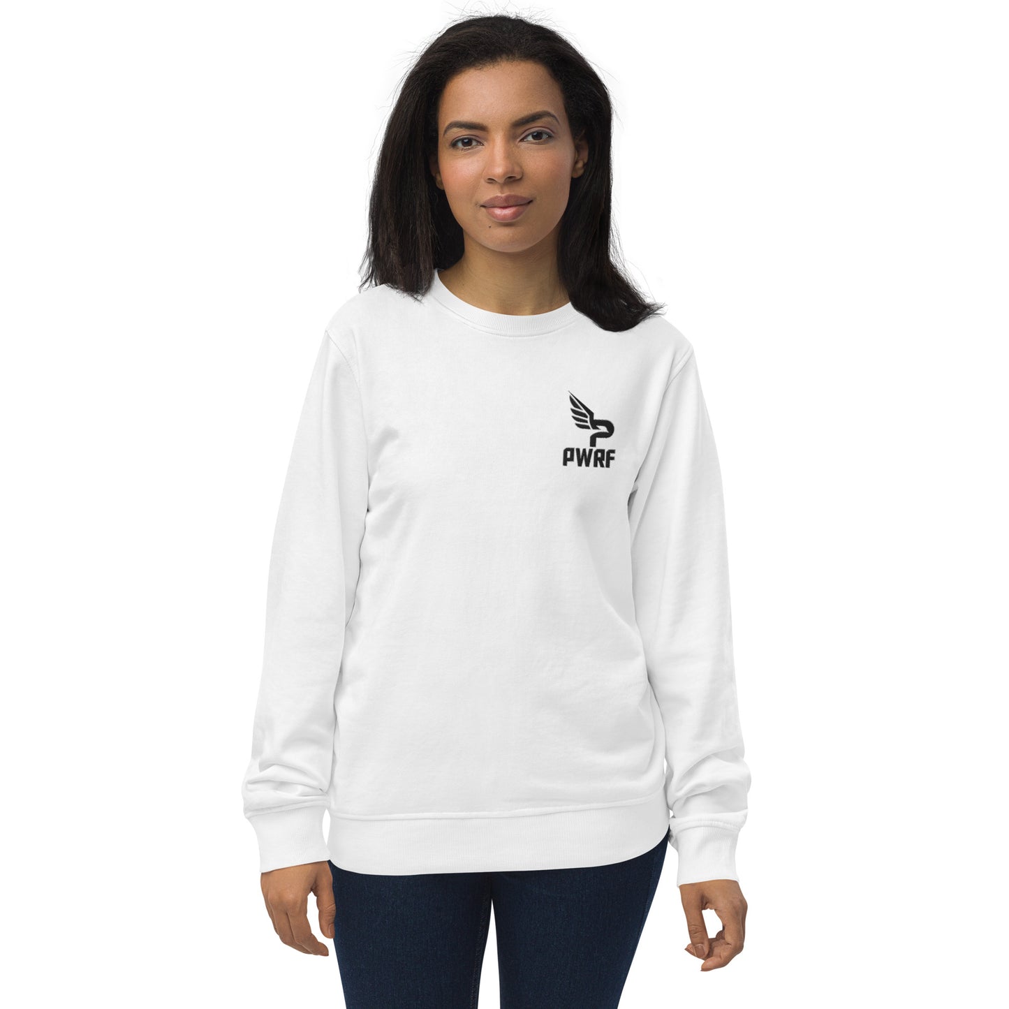 Women's PWRF Brand Embroidered Unisex Organic Sweatshirt