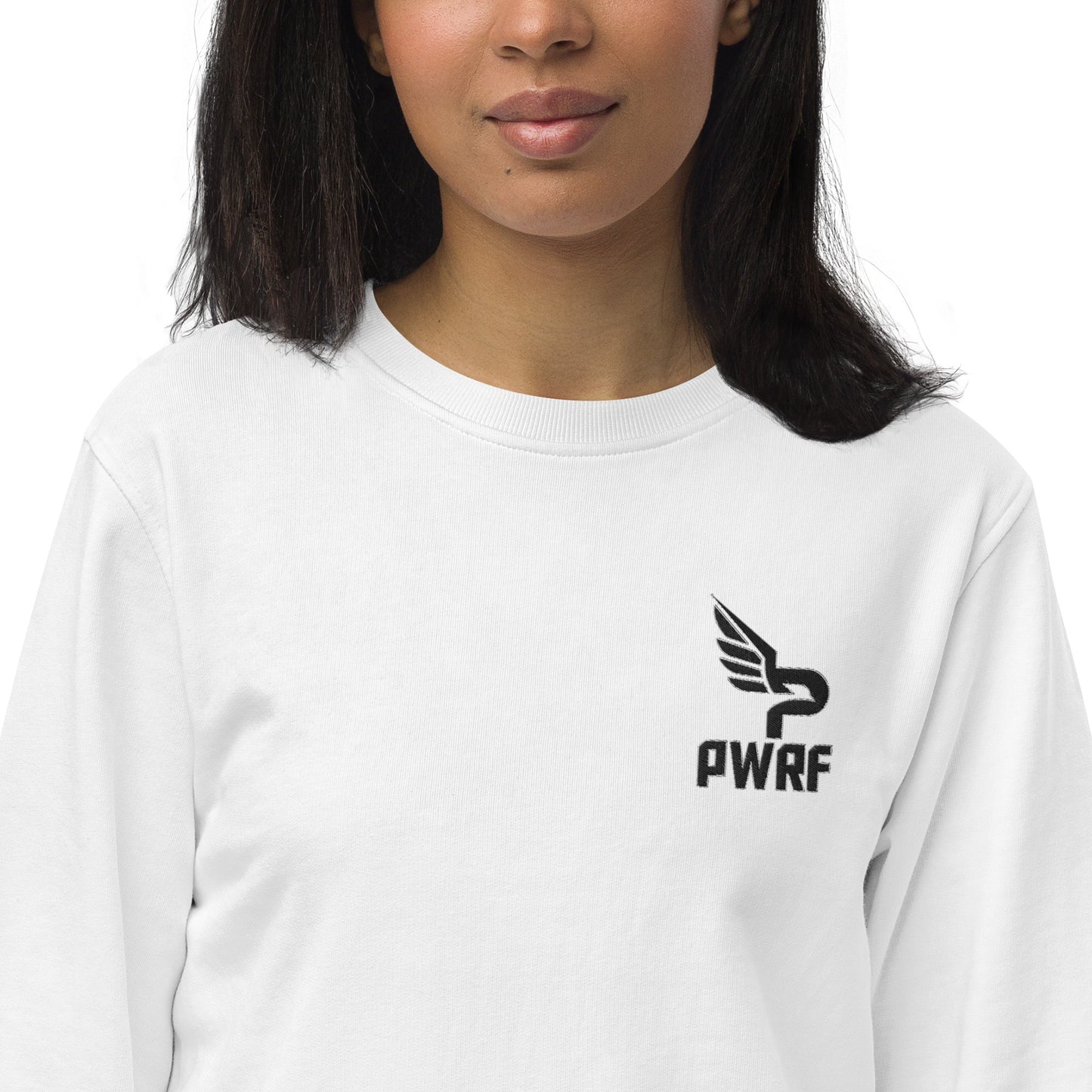 Women's PWRF Brand Embroidered Unisex Organic Sweatshirt