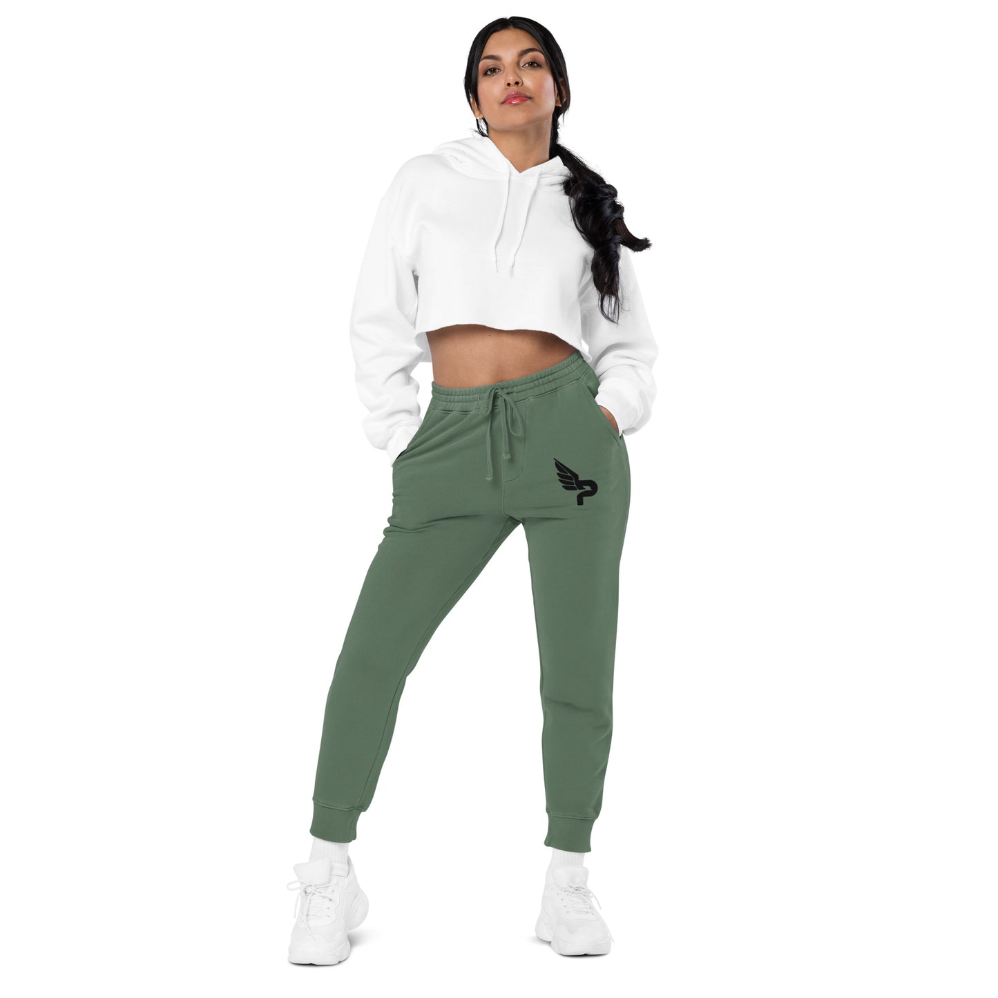 Women's PWRF Brand Logo Unisex Pigment-Dyed Sweatpants