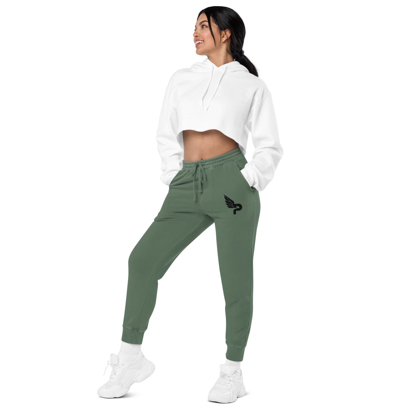 Women's PWRF Brand Logo Unisex Pigment-Dyed Sweatpants