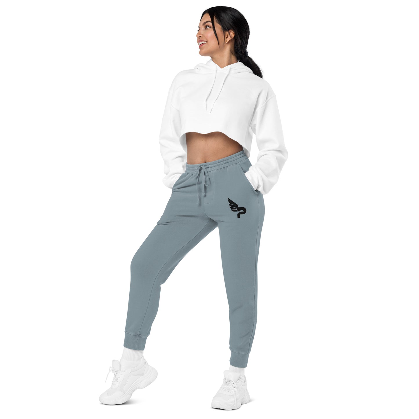 Women's PWRF Brand Logo Unisex Pigment-Dyed Sweatpants