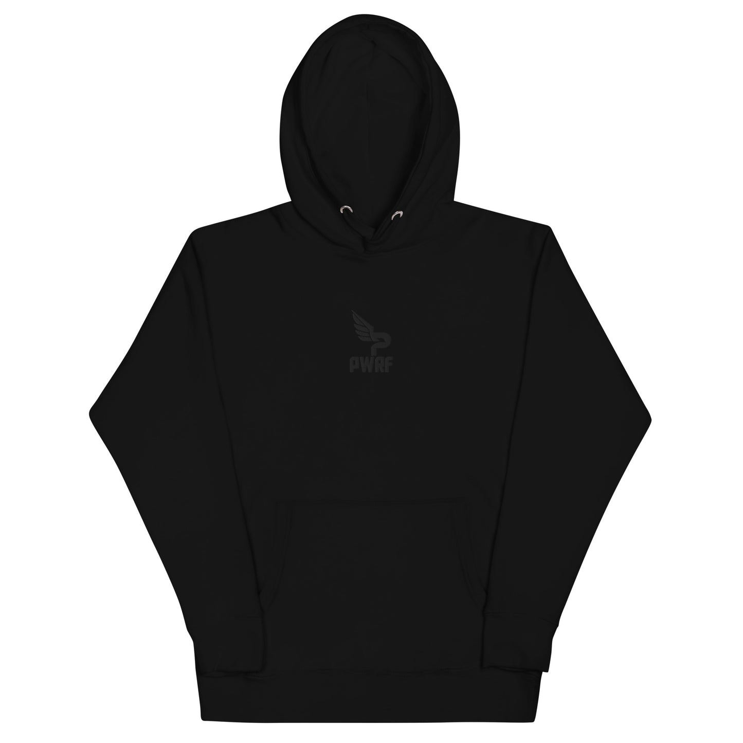 Unisex PWRF Brand Black Logo Hoodie